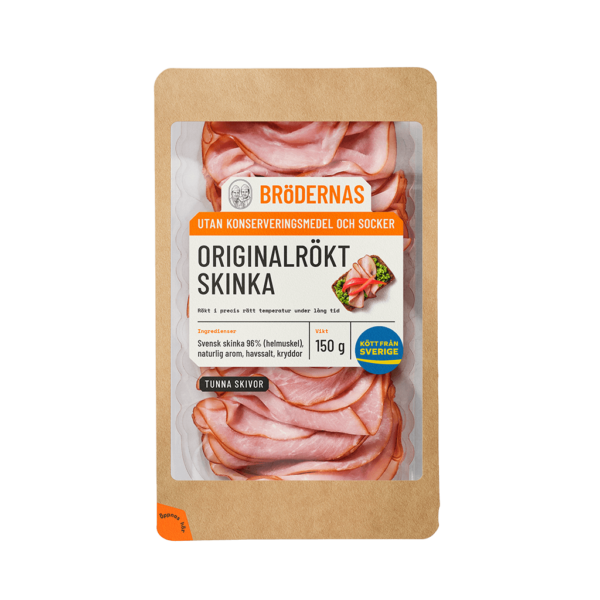 Brödernas Originalrökt Skinka Tunna skivor 150g